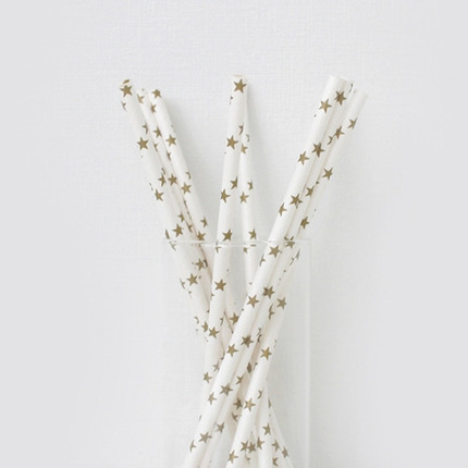 paper straw (골드스타/10pcs)