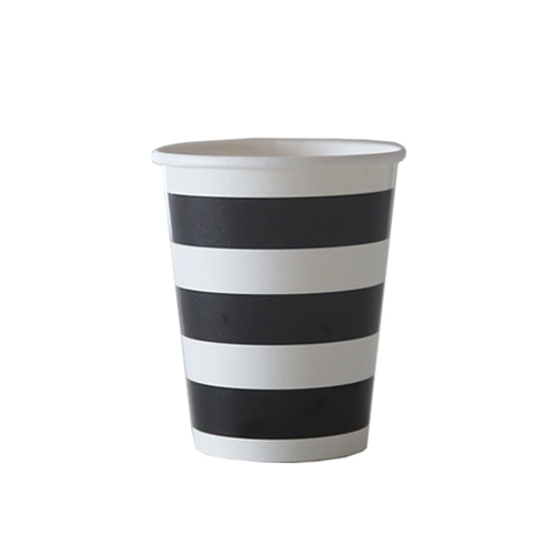 Paper cup(6pcs_스트라이프블랙)